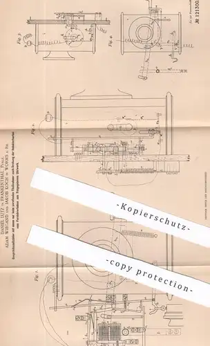 original Patent - Daniel Lutz , Frankenthal | Adam Wiegand , Jakob Koch , Worms | 1899 | Gesprächszeitzähler | Telefon