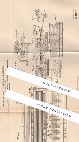 original Patent - William Richmond Eddington , Woodburn , Illinois USA , 1885 , Tasteninstrumente , Notenblätter | Musik
