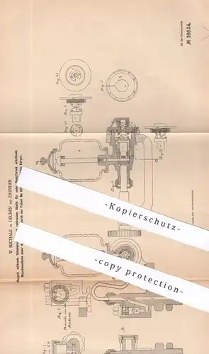 original Patent - W. Michalk , Deuben / Dresden , 1886 , Schmierpumpe | Öl , Pumpe | Dampfmaschine , Motor , Motoren
