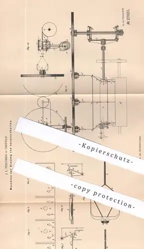 original Patent - J. L. Peschkes , Crefeld / Krefeld | 1883 | Bindung von Jacquardkarten | Weben , Webstuhl