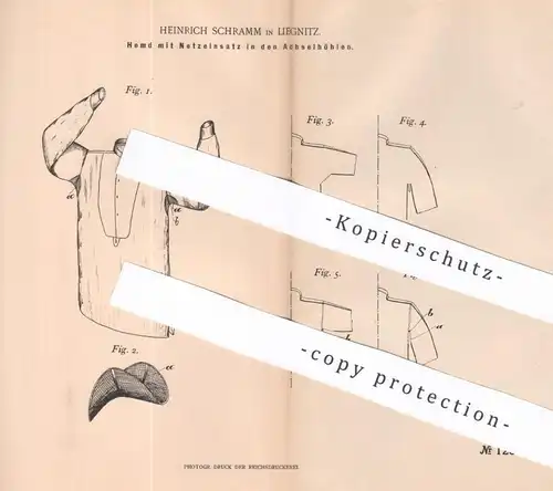 original Patent - Heinrich Schramm , Liegnitz , 1901 , Hemd mit Netz in den Achselhöhlen | Hemden , Mode , Schneider