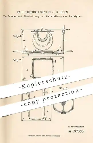 original Patent - Paul Theodor Sievert , Dresden , 1901 , Herstellung von Tafelglas | Glas , Glasbläser , Hohlglas