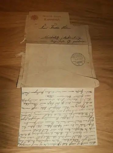 Kartenbrief Königreich Bayern , 1901 , Neustrelitz , Frieda Holm !!!