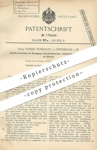 original Patent - Friedr. Schmaltz , Offenbach / Main , 1903 , Schleifvorrichtung für Bohrer | Bohren , Bohrmaschine !!