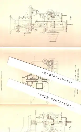 original Patent - Chr. Lichthardt , Dortmund , 1879 , Vor- u. Nachbohrmaschine | Bohrmaschine | Bohrer , Bohren !!!