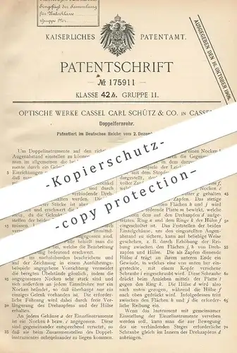 original Patent - Optische Werke Cassel Carl Schütz & Co. Kassel , 1904 , Doppelfernrohr | Fernrohr , Linse !!