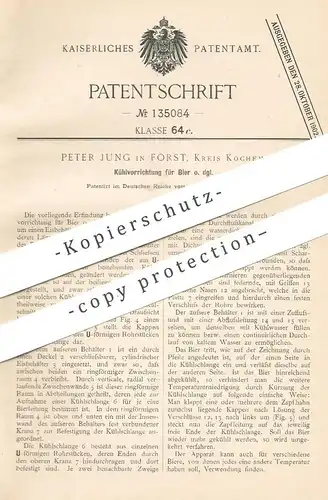 original Patent - Peter Jung , Forst / Kochem , 1901 , Kühlvorrichtung für Bier , Getränke | Kühlung , Kühlschrank !!!