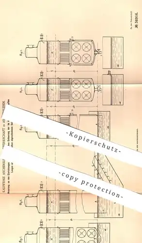 original Patent - Kaliwerke Aschersleben , 1885 , Entleerung der Laugen im Vakuum | Salz , Salze , Lauge | Kristalle !!