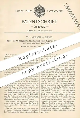 original Patent - Th. Laubsch , Elbing , 1894 , Wende- und Wechselgetriebe | Getriebe | Motor , Motoren , Elektromotor