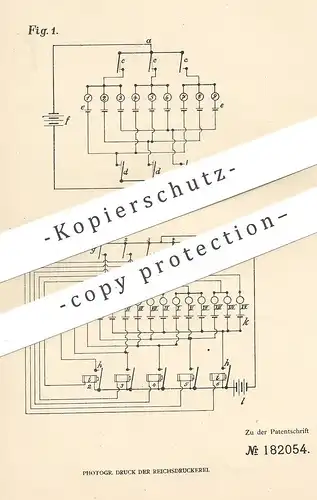 original Patent - Otto Wolters , Hannover , 1906 , Schaltung zum Schließen von Stromkreis | Strom , Elektriker !!!