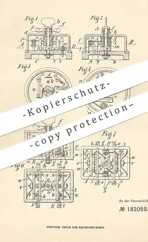 original Patent - Samu Pollak , Györ , Ungarn , 1906 , Ausschalter mit Abschmelzsicherung | Schalter , Strom , Elektrik