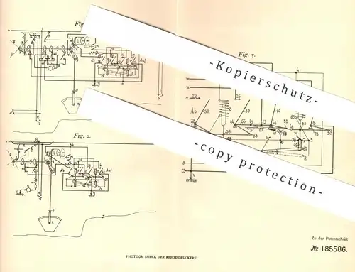 original Patent - Karl Jaksche , Leipzig , 1905 , Steuerung für elektr. Laufkatze mit Hubwerk | Hängebahn | Bahn !!!