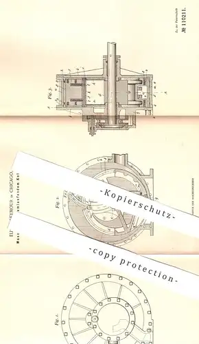 original Patent - Elisha Seymour , Chicago , Maschine mit umlaufenden Kolben | Motor , Motoren | Dampfmaschine !!!