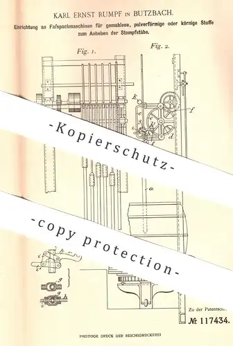 original Patent - Karl Ernst Rumpf , Butzbach , 1900 , Fasspackmaschinen | Fass - Packmaschine | Verpackung !!