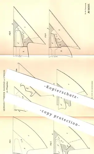 original Patent - Leonhard Frederick Harrold , London , England , 1890 , Umstellbare Pflugschar | Pfug , Pflügen !!!