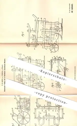 original Patent - V. O. Deyl , Vinor , Prag , 1901 , Rübenhackmaschine | Rüben , Zucker , Zuckerfabrik , Messer !!!