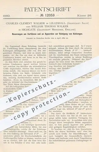 original Patent - Charles Clement Walker , Lilleshall | William Thomas Walker , Highgate | 1880 | Reinigung v. Kohlengas