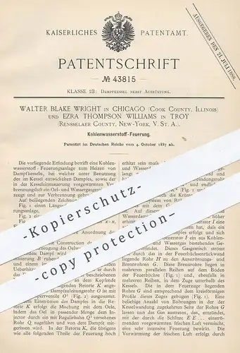 original Patent - Walter Blake Wright , Chicago | Ezra Thompson , Troy , New York , USA , Kohlenwasserstoff - Feuerung