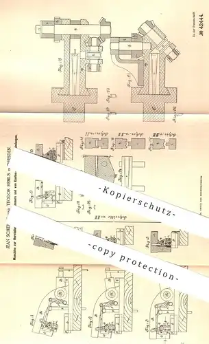 original Patent - Jean Scherbel , Teodor Remus , Dresden , 1887 , Herst. von Blechklammern , Kanten | Metall , Blech !!