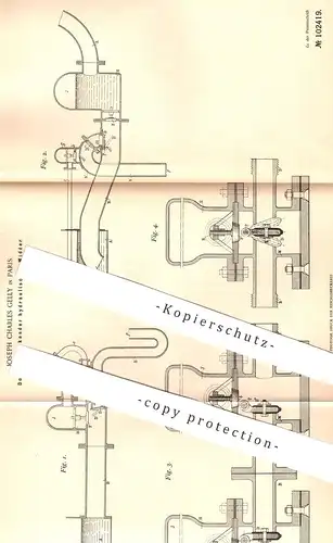 original Patent - Joseph Charles Gelly , Paris , 1897 , Doppelt wirkender hydraulischer Widder | Pumpe , Pumpen , Strom