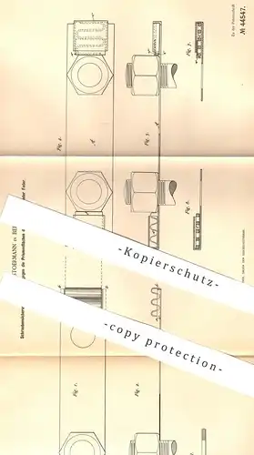 original Patent - Wilhelm Stoermann , Berlin , 1888 , Schraubensicherung | Schraube u. Mutter | Maschinen , Schlosser !