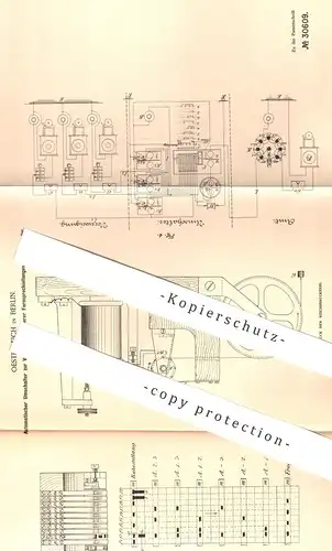 original Patent - Oesterreich , Berlin , 1884 , Umschalter für Fernsprechleitungen | Fernsprecher , Telefon , Telefonie