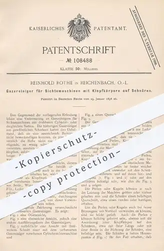 original Patent - Reinhold Rothe , Reichenbach , 1898 , Gazereiniger für Sichtemaschinen | Mühle , Mühlen , Müller !!!