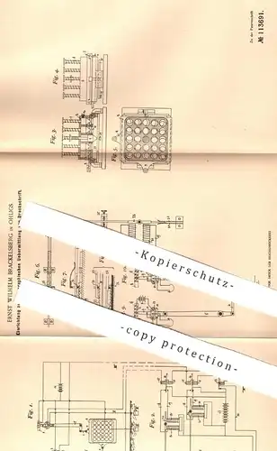 original Patent - Ernst Wilhelm Brackelsberg , Ohligs , 1899 , telegraphische Übermittlung von Druckschrift | Telegraph