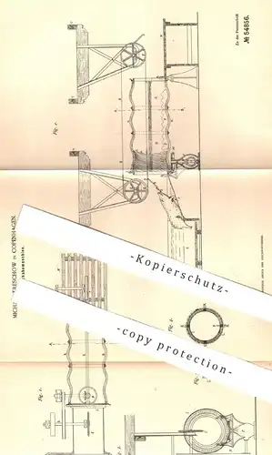 original Patent - Michael Treschow , Kopenhagen , 1890 , Abschabemaschine | Fleisch , Fleischer , Schlachter , Tierzucht