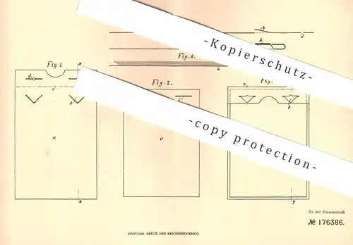 original Patent - Augustus David Klaber , London , 1905 , Träger für Kohlepapierbogen | Schreibmaschine , Papier , Kopie