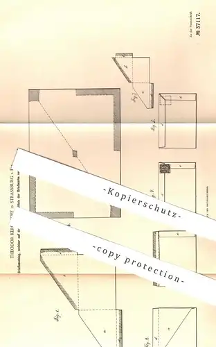 original Patent - Theodor Kerckhoff , Strassburg , Elsass , 1886 , Briefumschlag , Kuvert , Brief , Briefmarke , Post !