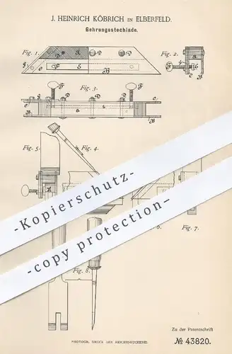 original Patent - J. Heinrich Köbrich , Elberfeld , 1887 , Gehrungsstechlade | Holz Gehrung Säge | Tischler , Zimmermann