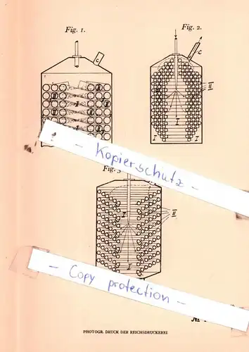 original Patent - Gotthold Hildenbrandt in Berlin , 1906 , Kühler und Verflüssiger für Gase !!!