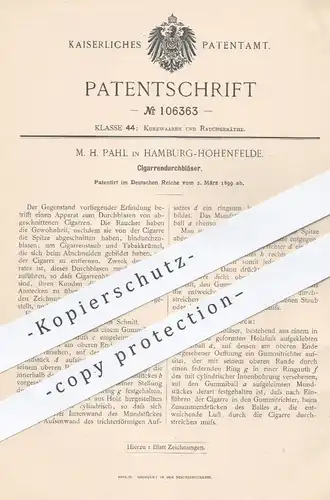 original Patent - M. H. Pahl , Hamburg / Hohenfelde , 1899 , Zigarrendurchbläser | Zigarre , Zigarren , Rauchen , Tabak
