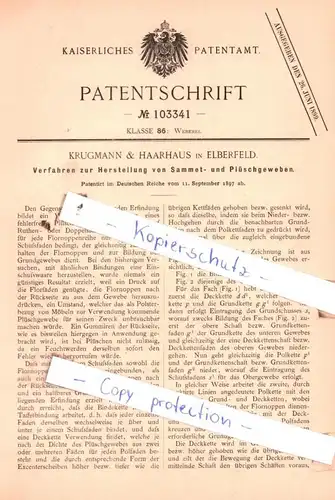 original Patent -  Krugmann & Haarhaus in Elberfeld , 1897 , Weberei !!!
