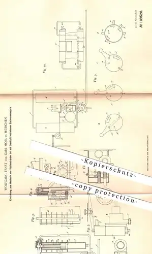 original Patent - Wolfgang Ernst , Carl Mösl , München , 1898 , Stationsanzeiger für Eisenbahnen | Eisenbahn , Station !