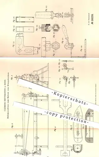 original Patent - Clemens Nettekoven , Bonn , 1884 , Nähmaschine zum Nähen v. Steppdecken | Nähmaschinen , Decke , Stoff