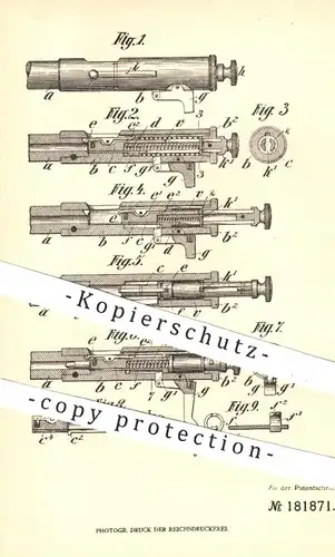 original Patent - Baptist Goebel , Lüttich , 1905 , Feuerwaffe mit Zylinderverschluss | Gewehr , Jagd , Waffen , Militär