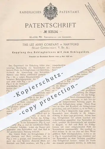 original Patent - The Lee Arms Company , Hartford , Connecticut USA , 1896 , Schlagbolzen am Gewehr | Militär , Waffen !