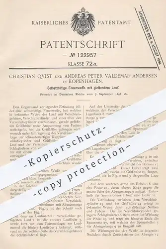 original Patent - Christian Qvist / A. P. Valdemar Andersen , Kopenhagen , 1898 , Feuerwaffe | Waffen , Gewehr , Jagd !!