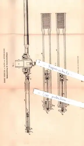 original Patent - Ernst Krieger in Rath bei Düsseldorf , 1891 , Schmiervorrichtung für Gewindeschneidkluppen !!!