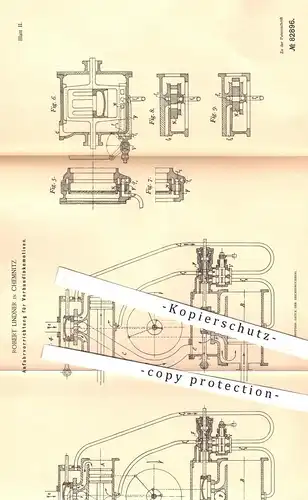 original Patent - Robert Lindner in Chemnitz , 1895 , Anfahrvorrichtung für Verbundlokomotiven | Lokomotiven , Eisenbahn