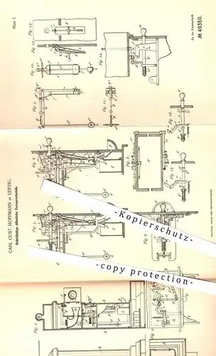 original Patent - Carl G. Hoffmann , Leipzig , 1888 , öffentlicher Fernsprecher | Fernsprechanlage , Telefon , Strom !!!