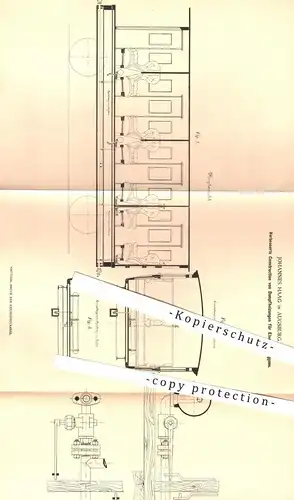 original Patent - Johannes Haag , Augsburg , 1879 , Dampfheizungen für Eisenbahn - Waggon | Eisenbahnen , Heizung !!!
