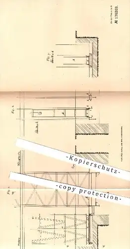 original Patent - J. Oberschuir , P. Altena , Gelsenkirchen 1906 , Ein- u. Ausbauen von Förderkörben in Förderschächten