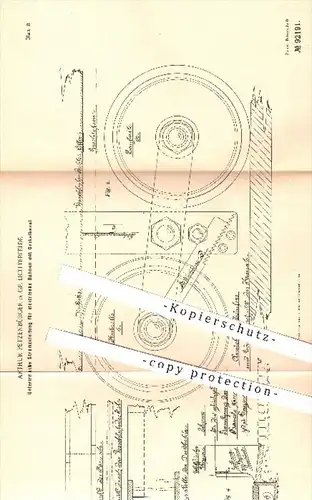 original Patent - Arthur Petzenbürger , Gr. Lichterfelde , 1895 , Stromzuleitung für elektrische Bahnen , Eisenbahn !!!