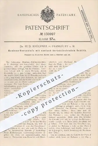 original Patent - Dr. R. Krügener , Frankfurt / Main , 1900 , Rouleau - Verschluss | Rollo , Rollos , Fenster , Anschütz