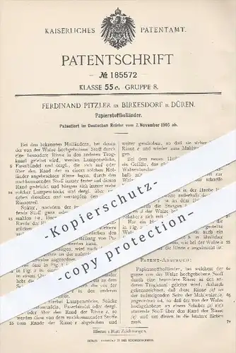 original Patent - Ferdinand Pitzler , Birkesdorf / Düren , 1905 , Papierstoffhändler , Stoff , Stoffe , Weber , Weberei