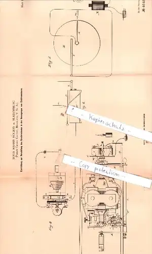 Original Patent  - James Harris Rogers in Brandenburg , 1887 , Elektrische Apparate !!!