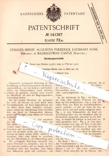 Original Patent  - C. H. A. Frederick Lockhardt Ross, Baronet, in Balnagowan Castle , 1901 , !!!